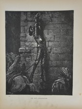 Antique Gustave Dore Art Print Don Quixote Don's Misadventure Original 1880 picture