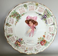 Antique McNicol Carnation  1910 Gibson Girl Ad Calendar Plate JF Turner Augusta picture