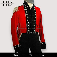 British Regiment Officer Red Wool Military Jacket | Historical Uniform picture