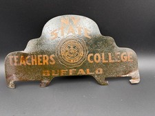 Vintage Original RARE NY STATE TEACHERS COLLEGE BUFFALO 1940'S-1950'S METAL SIGN picture