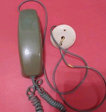 Vintage 1972 Stromberg Carlson Slenderet Rotary Wall Telephone Avocado Green picture
