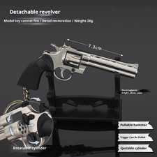 1:3 Mini Revolver Metal Gun Model Detachable Alloy Keychain picture