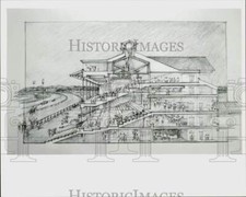 1994 Press Photo Drawings of new racing clubhouse at fairgrounds in New Orleans picture