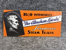 Original 1935 B&O Abraham Lincoln Streamlined Steam Train Promotional Fold Out picture