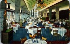 Canada AB Jasper National Park Lodge Hotel Dining Room '57 MCM Sconces Postcard  picture