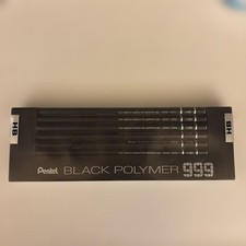 Pentel BLACK POLYMER 999 HB Pencil 11 Pcs Used Premium Quality picture