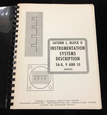 EARLY APOLLO ERA 1964 SATURN 1 BLOCK II SA-8, 9 &10 OBSOLETE TECHNICAL MANUAL picture