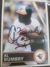 al bumbry signed orioles postcard autographed card auto baltimore mlb card 1983 picture