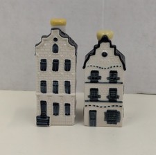 KLM Bols Blue Delft House No 45 Ceramic Miniature Bottle Holland Collectible picture