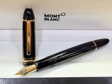 Vintage Montblanc Meisterstuck 149 Black Golden Finish Fountain Pen Jumbo Size picture