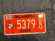 Oklahoma State University OSU License Plate Collectible Official State Issued picture