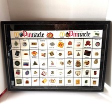 Vintage 1990 McDonald's 54x Pin Collection Framed - Pinnacle Vendor Set Vegas picture