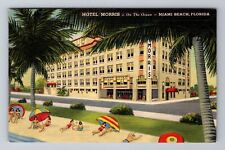 Miami Beach FL-Florida, Hotel Morris, Advertising, Vintage c1952 Postcard picture