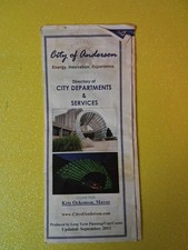 2011 Brochure, city of Anderson IN, depts and services, Kris Ockomon mayor picture