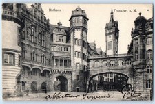 Hesse Germany Postcard Town Hall Entrance Gate Frankfurt 1906 Antique Posted picture