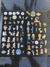 HUGE VINTAGE & COLLECTIBLE LAPEL PIN COLLECTION – 600+ PINS – 12 DISPLAY SLABS picture