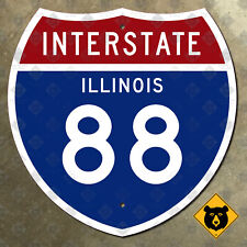 Illinois Interstate 88 route marker highway sign Hillside Silvis Moline 18x18 picture