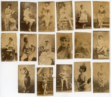 1880s-90s Real Photo Actress Tobacco Cards Lot of 17 F208 picture