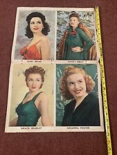 Old Hollywood original color portrait 1/4/42 SUNDAY NEWS MARY BRIAN NANCY KELLY picture