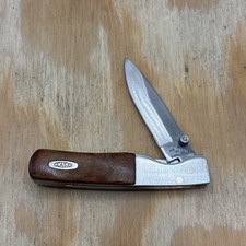 Vintage Case XX 1989 Maple Wood 7110L Sideliner Lock Back Knife Unused Excellent picture