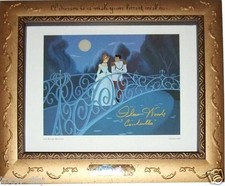 π΅ DELUXE FRAME hand signed REAL Cinderella 1950 Disney Voice Ilene Woods Dreams picture