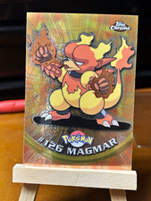 1999 Topps Chrome Pokémon TV Animation Edition Chrome #126 Magmar picture