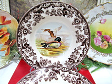 Spode Large Rim Soup Bowl Woodland by Spode mallard duck brown transfer ware picture