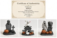 Hawthorne Village Tomb & Gloom Set NBC Nightmare Before Christmas 2005 COA picture