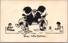 Vintage SILHOUETTE ART Postcard 