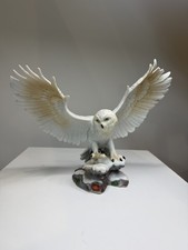Vintage 1988 Lenox Snowy Owl Figurine Owls of America Fine Porcelain Japan 6.5” picture