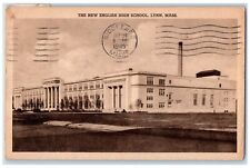 1945 The New English High School Building Campus Lynn Massachusetts MA Postcard picture