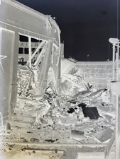 1934 Boston Navy Yard Explosion Disaster Building Ruins Glass Negative OOAK picture