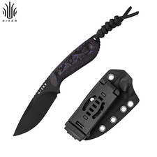 Kizer Buddy Fixed Knife Compact 4V Blade Fat Carbon Purple Haze Handle 1081A10 picture