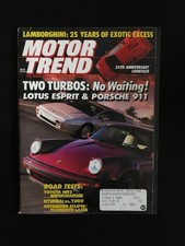 Motor Trend Magazine December 1988 Porsche 911 Turbo Lotus Esprit Countach MR2 picture