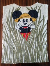 Vintage Disney MickeyMouse Double Sided Beach CoverUp T-Shirt Caro Amoroso Italy picture