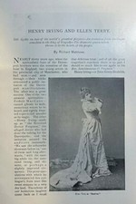 1894 Actors Henry Irving and Ellen Terry illustrated picture