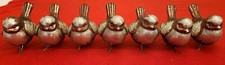 Vintage Pier 1 Clip-On Blown Glass Christmas Tree Ornaments Birds Set of 7 picture