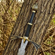 Game of Thrones Dark Sister Sword in Gold Finish – Handmade Carbon Steel Replica picture