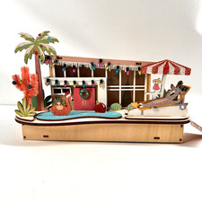 World Market 2022 HOUSE WITH POOL Lighted MCM Wood LED Mid Century Christmas picture