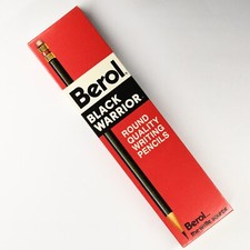 Berol Black Warrior Pencils New Box Dozen #3 372-3 Medium Hard Drafting, Detail picture
