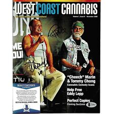 Cheech Marin & Tommy Chong Signed Autograph West Coast Cannabis Magazine Beckett picture