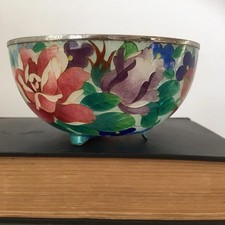 Vtg Japanese plique a jour bowl picture