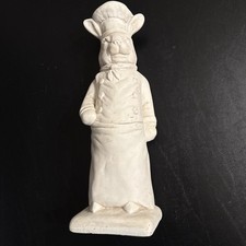 Vintage 1998 Fleur de Lis Mudpie white rabbit statue picture