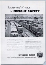 1954 Lackawanna Railroad Vintage Ad Freight Safety Train Yard Loss & Damage picture