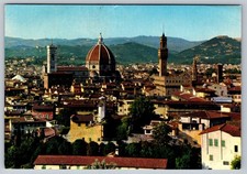 Vintage Florence Italy Duomo Cathedral Panorama Chrome Postcard Posted 1960s picture