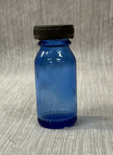 Vintage Cobalt Blue Bromo-Seltzer 19th Century Maryland Glass Company w Lid picture