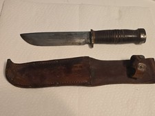 Vintage WWII Cattaraugus 225Q Fighting Knife W/ Sheath picture