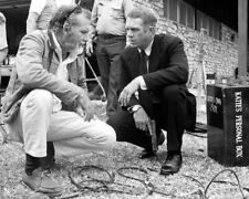 The Getaway 1972 Steve McQueen and director Sam Peckinpah on set 8x10 photo picture