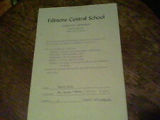 1972-73 David Lilly Report Card Fillmore Central School New York wb3 picture