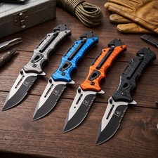 8” Outdoors Man Bushcraft Hunting EDC Everyday Pocket Knife, Camping Gear EDC picture